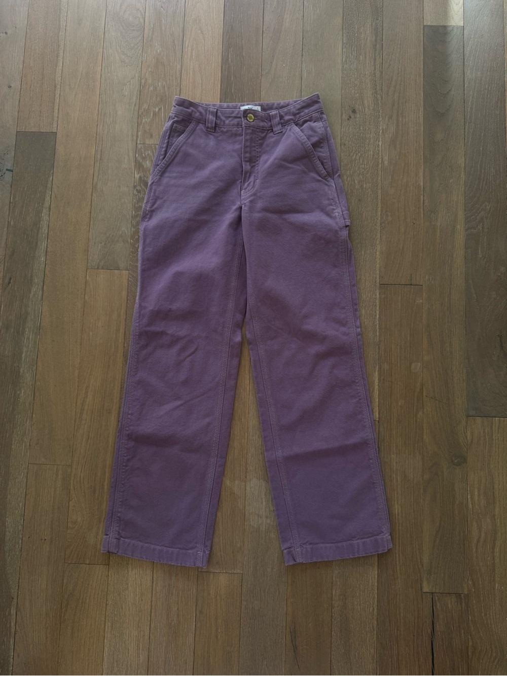 Aritzia Purple Wide-Leg Utility Jeans